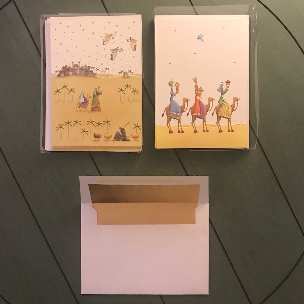 12 religious Christmas cards + 12 envelopes
